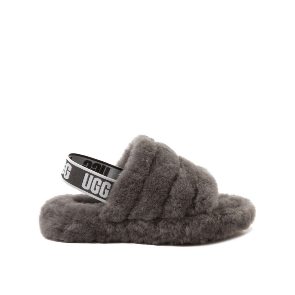 Ugg Fluff Yeah Slide In Charcoal Size 8 - image 3